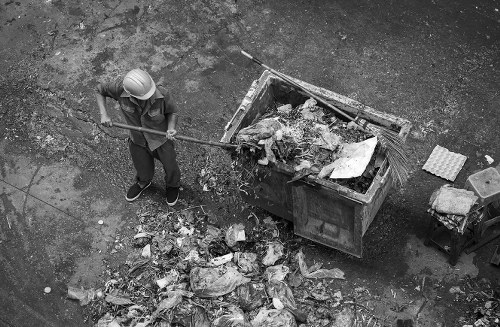 Professional furniture clearance team at work