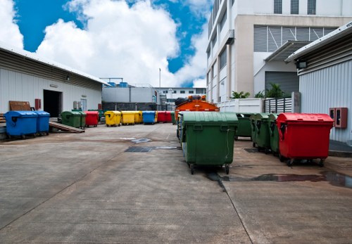 Professional waste removal team in action